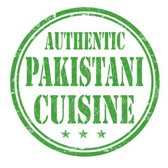 Authentic pakistani cuisine sign or stamp