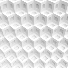 White Cubes Background. Abstract Futuristic Design