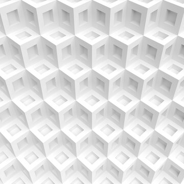 White Cubes Background. Abstract Futuristic Design © radharamana