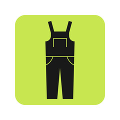 Coverall, protective clothing. Flat icon, object for design.