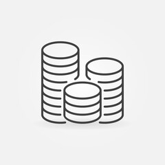 Coins outline icon