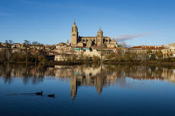 Salamanca, Spagna. Vista dal Rio Tormes