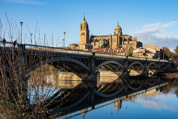 Obraz premium Salamanca, Spagna. Vista dal Rio Tormes
