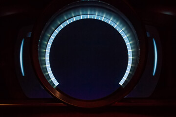Close up modern electronic speedometer
