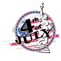 Naklejka premium Independence day USA