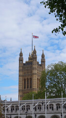 Fototapeta na wymiar Photo of Big Ben in Westminster on a spring morning, London, United Kingdom