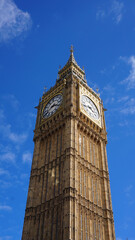 Obraz premium Photo of Big Ben in Westminster on a spring morning, London, United Kingdom