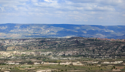 Fototapeta na wymiar View from Uchhisar castle in Cappadocia