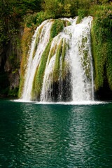 Waterfall in National Park Plitvice, Croatia, Europe