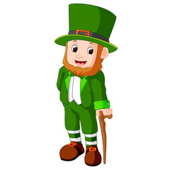 illustration of Cartoon funny leprechaun
