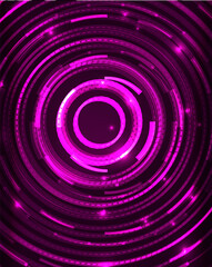 Neon circles abstract background