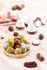 Assorted chocolate truffles