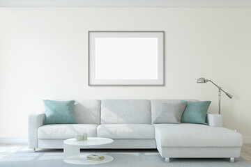 Living-room interior. 3d render.