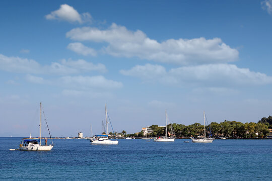 Yacht and sailboats Corfu island Greece