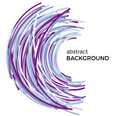 Abstract background with colorful curved lines in a chaotic order. Colored lines with place for your text  on a white background.
