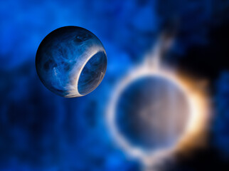 Abstract background - colorful glowing ellipse.