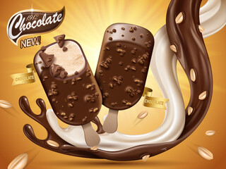 chocolate milk ice bar ad