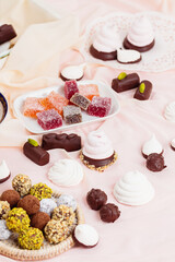 Obraz na płótnie Canvas Assortment of different sweets