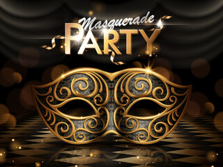 Masquerade party poster