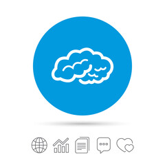 Brain sign icon. Intelligent smart mind.