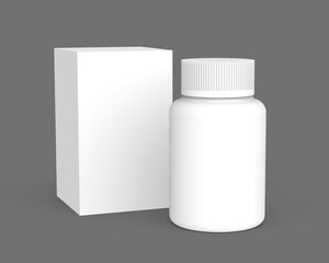 medicine bottle and box