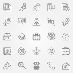 Loan icons set