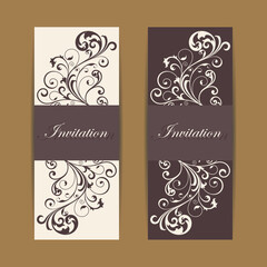 Wedding invitation or announcement card