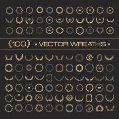 Set laurel wreath - symbol of victory and achievement.