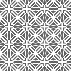 Grey ornamental seamless wallpaper pattern, vector illustration