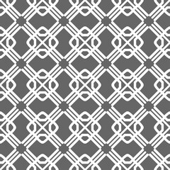 Grey ornamental seamless wallpaper pattern, vector illustration