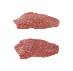 Single slice of beef meat isolated