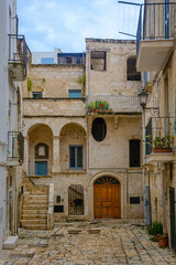 An alley in Polignano a Mare, Puglia, Italy