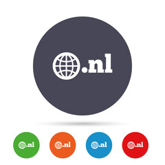 Domain NL sign icon. Top-level internet domain.