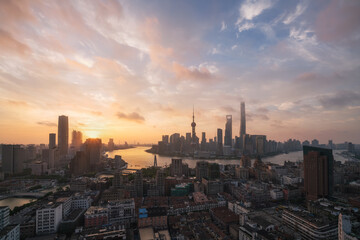 Panoramic skyline of Shanghai	