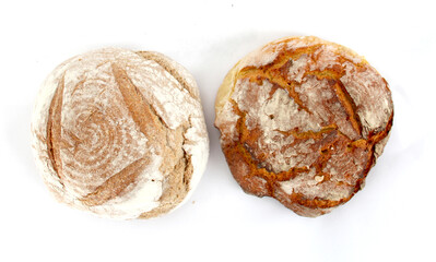  two freshly baked breads