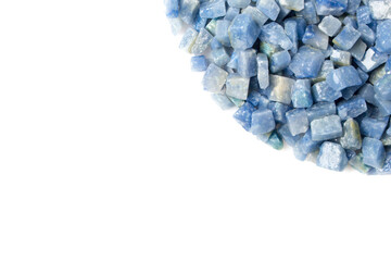 azul boquira granite, crushed granite blue on a white background