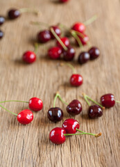 Fresh red cherries