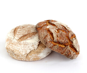  two freshly baked breads
