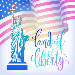poster to 4th july USA independence day banner with american fla