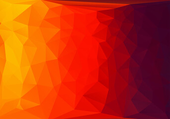 Red and yellow gradient polygonal abstract background