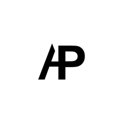 letter AP logo vector
