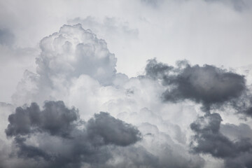 Cloudscape background of dramatic cumulus clouds