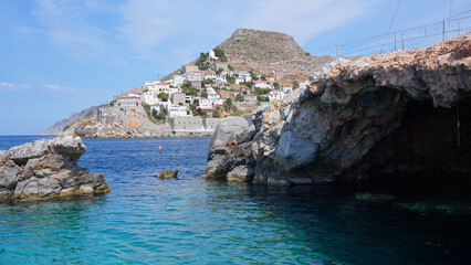Photo of picturesque island of Hydra on a spring morning, Saronic Gulf, Greece © aerial-drone