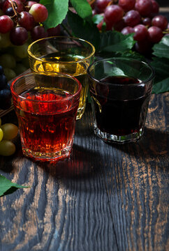 assortment of grape juice, vertical
