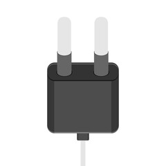 Obraz premium Electric plug. Flat icon vector