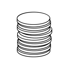 cartoon coin vector symbol icon design outline