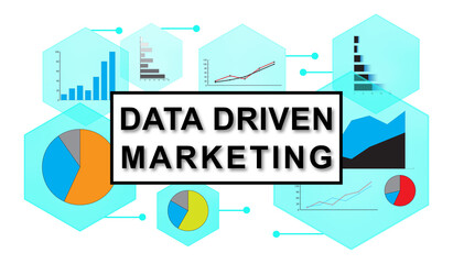 Obraz premium Concept of data driven marketing