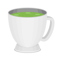 Tea cup. Flat vector.