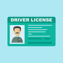 Car driver license icon