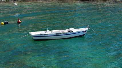 Photo of small picturesque port with chappel of Agios Nikolaos, Peiraeus, Attica, Greece